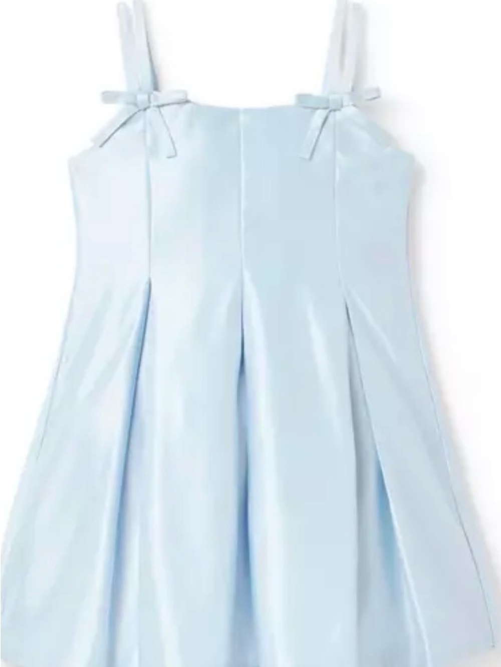 Janie and Jack Blue Satin Party Dress with Bow Straps